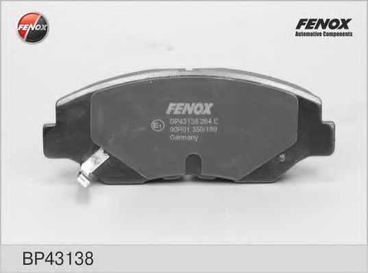 Комплект тормозных колодок, дисковый тормоз FENOX BP43138