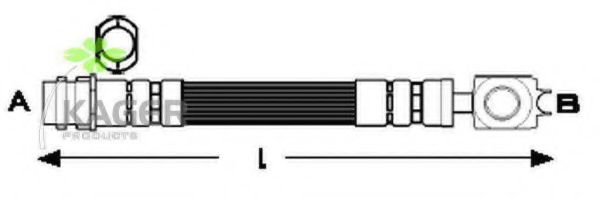 Тормозной шланг KAGER 38-0092