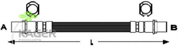 Тормозной шланг KAGER 38-0534