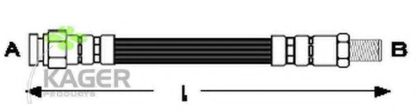 Тормозной шланг KAGER 38-0600