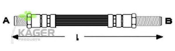 Тормозной шланг KAGER 38-0746