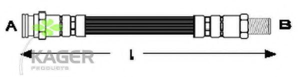 Тормозной шланг KAGER 38-0828