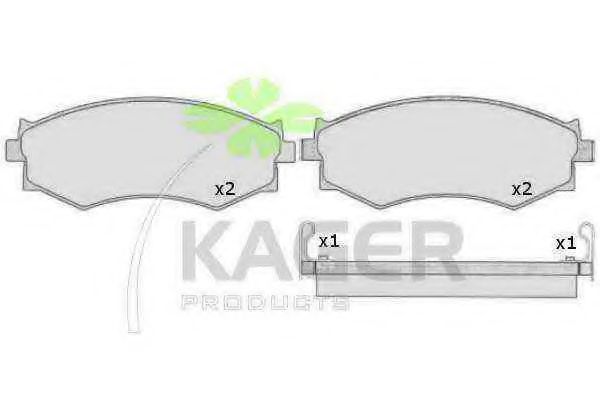 Комплект тормозных колодок, дисковый тормоз KAGER 21526