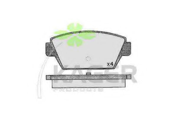 Комплект тормозных колодок, дисковый тормоз KAGER 35-0310