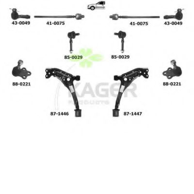 Подвеска колеса KAGER 800112
