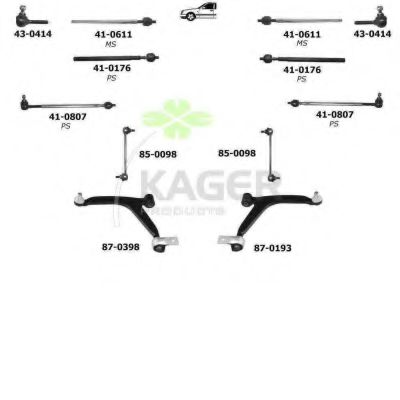 Подвеска колеса KAGER 800232