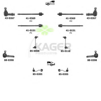 Подвеска колеса KAGER 800322