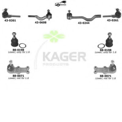 Подвеска колеса KAGER 800879