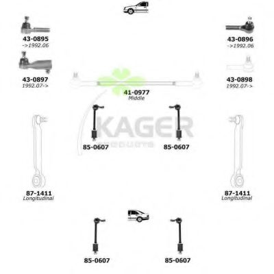Подвеска колеса KAGER 801085