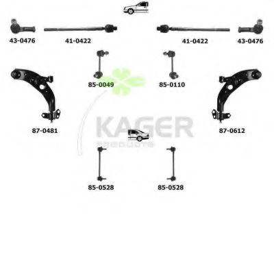 Подвеска колеса KAGER 801193