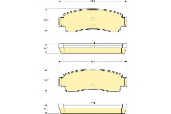 Комплект тормозных колодок, дисковый тормоз GIRLING 6109829