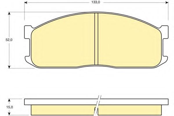 Комплект тормозных колодок, дисковый тормоз GIRLING 6109839