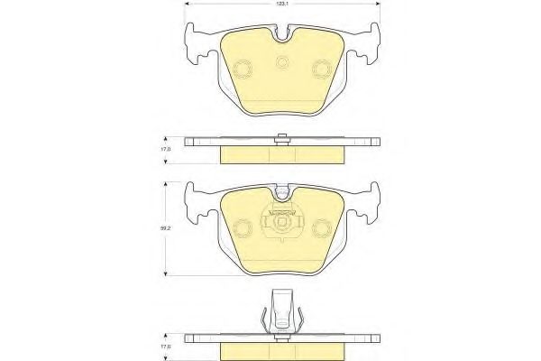 Комплект тормозных колодок, дисковый тормоз GIRLING 6115302