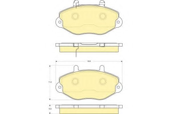 Комплект тормозных колодок, дисковый тормоз GIRLING 6115734