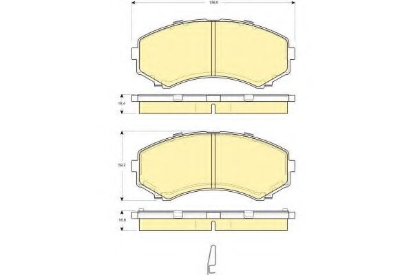 Комплект тормозных колодок, дисковый тормоз GIRLING 6132549