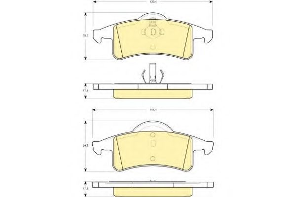 Комплект тормозных колодок, дисковый тормоз GIRLING 6141272