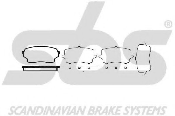 Комплект тормозных колодок, дисковый тормоз sbs 1501225219