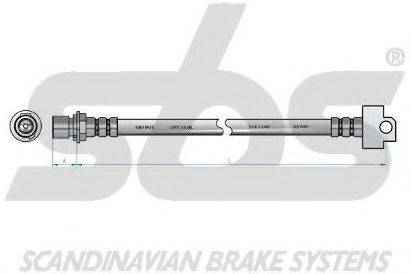 Тормозной шланг EURODEAL AUTOPARTS 62001