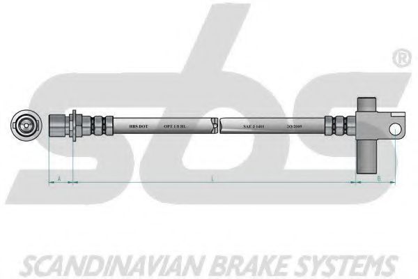 Тормозной шланг EURODEAL AUTOPARTS 66001