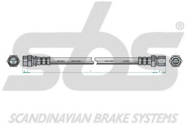 Тормозной шланг EURODEAL AUTOPARTS 26001