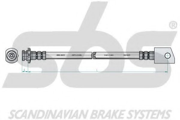 Тормозной шланг EURODEAL AUTOPARTS 32099