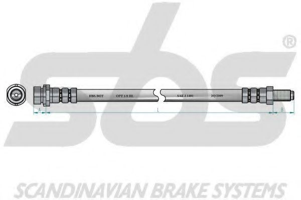 Тормозной шланг sbs 13308525131