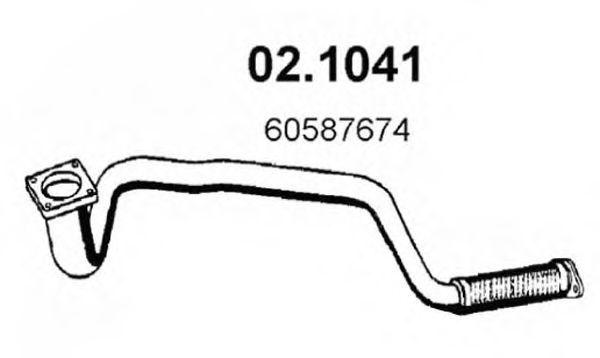 Труба выхлопного газа ASSO 02.1041