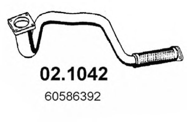Труба выхлопного газа ASSO 02.1042