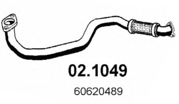 Труба выхлопного газа ASSO 021049
