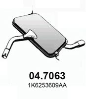 Глушитель выхлопных газов конечный ASSO 04.7063