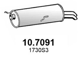 Глушитель выхлопных газов конечный ASSO 10.7091