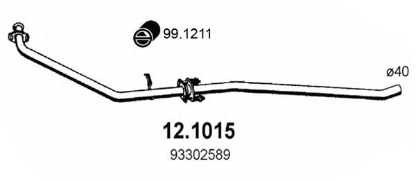 Труба выхлопного газа ASSO 121015