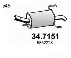 Глушитель выхлопных газов конечный ASSO 34.7151