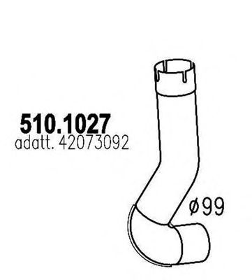 Труба выхлопного газа ASSO 510.1027