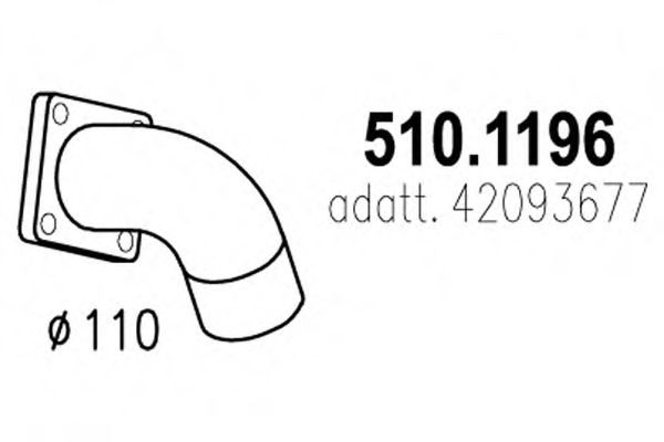 Труба выхлопного газа ASSO 5101196
