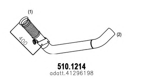 Труба выхлопного газа ASSO 510.1214