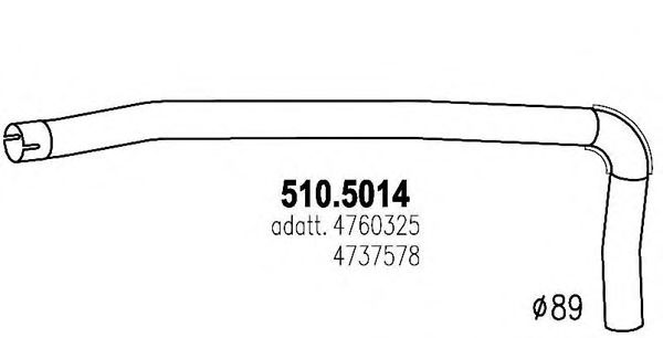 Труба выхлопного газа ASSO 510.5014