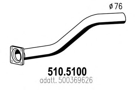 Труба выхлопного газа ASSO 510.5100