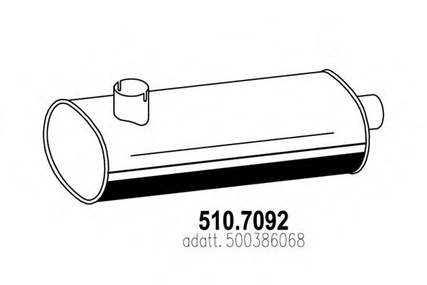 Средний / конечный глушитель ОГ ASSO 510.7092
