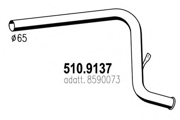 Труба выхлопного газа ASSO 510.9137