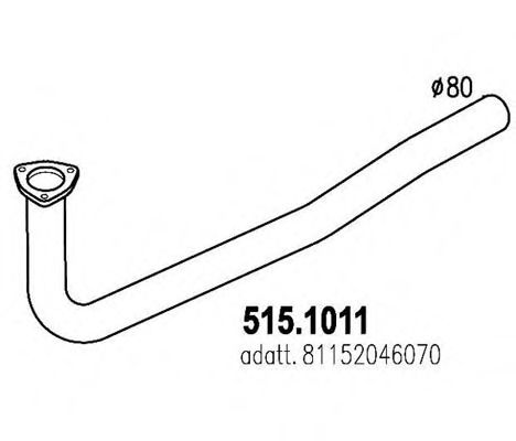 Труба выхлопного газа ASSO 515.1011