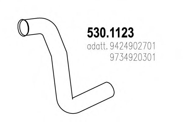 Труба выхлопного газа DINEX 53282