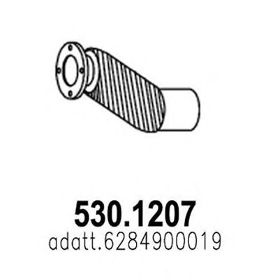 Труба выхлопного газа ASSO 530.1207