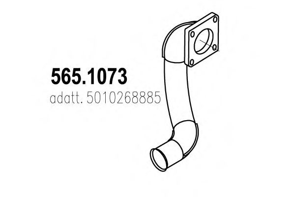 Труба выхлопного газа ASSO 565.1073