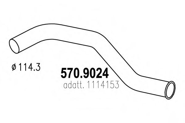 Труба выхлопного газа ASSO 570.9024