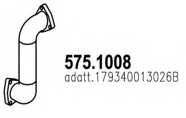 Труба выхлопного газа ASSO 575.1008