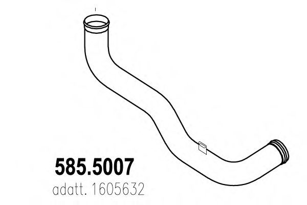 Труба выхлопного газа ASSO 585.5007