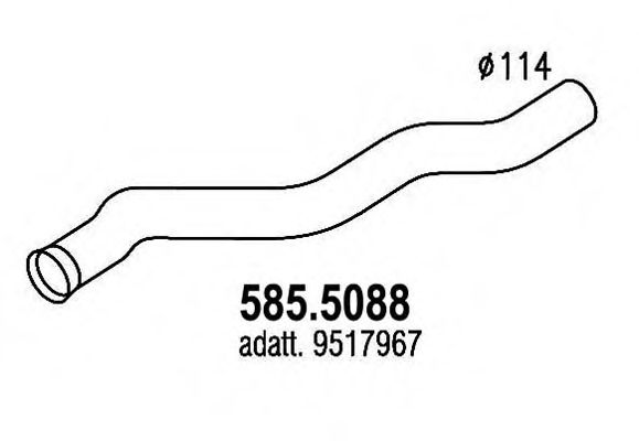 Труба выхлопного газа ASSO 585.5088
