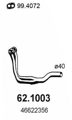 Труба выхлопного газа ASSO 621003