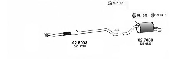 Система выпуска ОГ ASSO ART4263